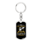 Plan To Go Fishing Keychain Stainless Steel or 18k Gold Dog Tag Keyring-Express Your Love Gifts