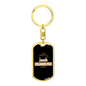 Plane To Catch Swivel Keychain Woodworker Dog Tag Stainless Steel or 18k Gold-Express Your Love Gifts