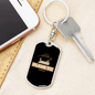 Plane To Catch Swivel Keychain Woodworker Dog Tag Stainless Steel or 18k Gold-Express Your Love Gifts