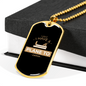 Plane To Catch Woodworker Dog Tag Stainless Steel or 18k Gold W 24"-Express Your Love Gifts