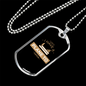 Plane To Catch Woodworker Dog Tag Stainless Steel or 18k Gold W 24"-Express Your Love Gifts