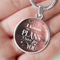 Plans I Have For You Jeremiah Circle Necklace Stainless Steel or 18k Gold 18-22"-Express Your Love Gifts