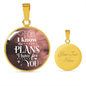 Plans I Have For You Jeremiah Circle Necklace Stainless Steel or 18k Gold 18-22"-Express Your Love Gifts
