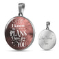 Plans I Have For You Jeremiah Circle Necklace Stainless Steel or 18k Gold 18-22"-Express Your Love Gifts
