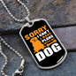 Plans With My Dog Necklace Stainless Steel or 18k Gold Dog Tag 24" Chain-Express Your Love Gifts