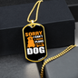 Plans With My Dog Necklace Stainless Steel or 18k Gold Dog Tag 24" Chain-Express Your Love Gifts