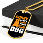 Plans With My Dog Necklace Stainless Steel or 18k Gold Dog Tag 24" Chain-Express Your Love Gifts