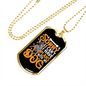 Plans With My Dog Yellow Necklace Stainless Steel or 18k Gold Dog Tag 24" Chain-Express Your Love Gifts