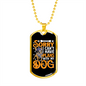 Plans With My Dog Yellow Necklace Stainless Steel or 18k Gold Dog Tag 24" Chain-Express Your Love Gifts