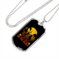 Play on The Beach Necklace Stainless Steel or 18k Gold Dog Tag 24" Chain-Express Your Love Gifts