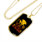 Play on The Beach Necklace Stainless Steel or 18k Gold Dog Tag 24" Chain-Express Your Love Gifts