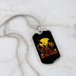 Play on The Beach Necklace Stainless Steel or 18k Gold Dog Tag 24" Chain-Express Your Love Gifts