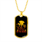 Play on The Beach Necklace Stainless Steel or 18k Gold Dog Tag 24" Chain-Express Your Love Gifts