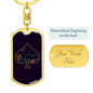 Playing Card Spade Symbol of Nature Gambler Keychain Stainless Steel or 18k Gold Dog Tag Keyring-Express Your Love Gifts