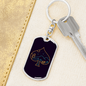 Playing Card Spade Symbol of Nature Gambler Keychain Stainless Steel or 18k Gold Dog Tag Keyring-Express Your Love Gifts