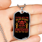 Playing With A Firefighter Gift Stainless Steel or 18k Gold Dog Tag 24" Chain-Express Your Love Gifts