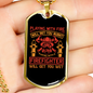 Playing With A Firefighter Gift Stainless Steel or 18k Gold Dog Tag 24" Chain-Express Your Love Gifts