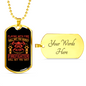 Playing With A Firefighter Gift Stainless Steel or 18k Gold Dog Tag 24" Chain-Express Your Love Gifts