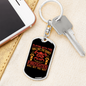 Playing With A Firefighter Keychain Stainless Steel or 18k Gold Dog Tag Keyring-Express Your Love Gifts