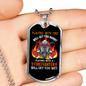 Playing With A Fireman Firefighter Gift Stainless Steel or 18k Gold Dog Tag 24" Chain-Express Your Love Gifts