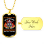Playing With A Fireman Firefighter Gift Stainless Steel or 18k Gold Dog Tag 24" Chain-Express Your Love Gifts