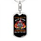 Playing With A Fireman Firefighter Keychain Stainless Steel or 18k Gold Dog Tag Keyring-Express Your Love Gifts