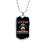 Playing With Fire Firefighter Gift Stainless Steel or 18k Gold Dog Tag 24" Chain-Express Your Love Gifts