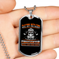 Playing With Fire Firefighter Gift Stainless Steel or 18k Gold Dog Tag 24" Chain-Express Your Love Gifts