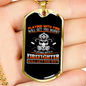Playing With Fire Firefighter Gift Stainless Steel or 18k Gold Dog Tag 24" Chain-Express Your Love Gifts