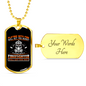 Playing With Fire Firefighter Gift Stainless Steel or 18k Gold Dog Tag 24" Chain-Express Your Love Gifts
