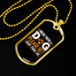 Please Get Away Necklace Stainless Steel or 18k Gold Dog Tag 24" Chain-Express Your Love Gifts
