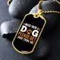 Please Get Away Necklace Stainless Steel or 18k Gold Dog Tag 24" Chain-Express Your Love Gifts