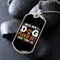 Please Get Away Necklace Stainless Steel or 18k Gold Dog Tag 24" Chain-Express Your Love Gifts