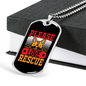 Please Love Rescue Necklace Stainless Steel or 18k Gold Dog Tag 24" Chain-Express Your Love Gifts