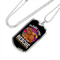 Please Love Rescue White Necklace Stainless Steel or 18k Gold Dog Tag 24" Chain-Express Your Love Gifts