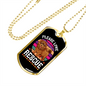 Please Love Rescue White Necklace Stainless Steel or 18k Gold Dog Tag 24" Chain-Express Your Love Gifts