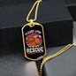 Please Love Rescue White Necklace Stainless Steel or 18k Gold Dog Tag 24" Chain-Express Your Love Gifts