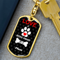 Plott Keychain Stainless Steel or 18k Gold Dog Tag Keyring-Express Your Love Gifts