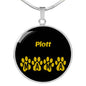 Plott Mama Circle Necklace Stainless Steel or 18k Gold 18-22" Dog Owner Lover-Express Your Love Gifts