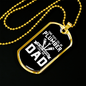 Plumber Dad Necklace Stainless Steel or 18k Gold Dog Tag 24" Chain-Express Your Love Gifts