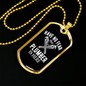 Plumber Is Here Necklace Stainless Steel or 18k Gold Dog Tag 24" Chain-Express Your Love Gifts