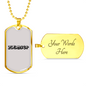 Plumber Necklace Stainless Steel or 18k Gold Dog Tag 24" Chain-Express Your Love Gifts