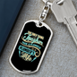 Plumber'S Wife Swivel Keychain Dog Tag Stainless Steel or 18k Gold-Express Your Love Gifts