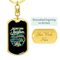 Plumber'S Wife Swivel Keychain Dog Tag Stainless Steel or 18k Gold-Express Your Love Gifts