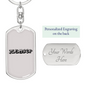 Plumber Swivel Keychain Dog Tag Stainless Steel or 18k Gold-Express Your Love Gifts