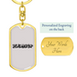 Plumber Swivel Keychain Dog Tag Stainless Steel or 18k Gold-Express Your Love Gifts