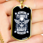 Plumbers Fix Necklace Stainless Steel or 18k Gold Dog Tag 24" Chain-Express Your Love Gifts