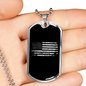 Plumbers Necklace Stainless Steel or 18k Gold Dog Tag 24" Chain-Express Your Love Gifts