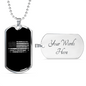Plumbers Necklace Stainless Steel or 18k Gold Dog Tag 24" Chain-Express Your Love Gifts