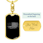 Plumbers Swivel Keychain Dog Tag Stainless Steel or 18k Gold-Express Your Love Gifts